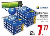 Longlife Power Batterien von Varta im aktuellen EDEKA Prospekt für 7,77 €