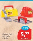 Maurer-Set mit Helm von Wader Polesie für 5,99 € bei budni im Angebot Maurer-Set mit Helm von Wader Polesie im aktuellen budni Prospekt