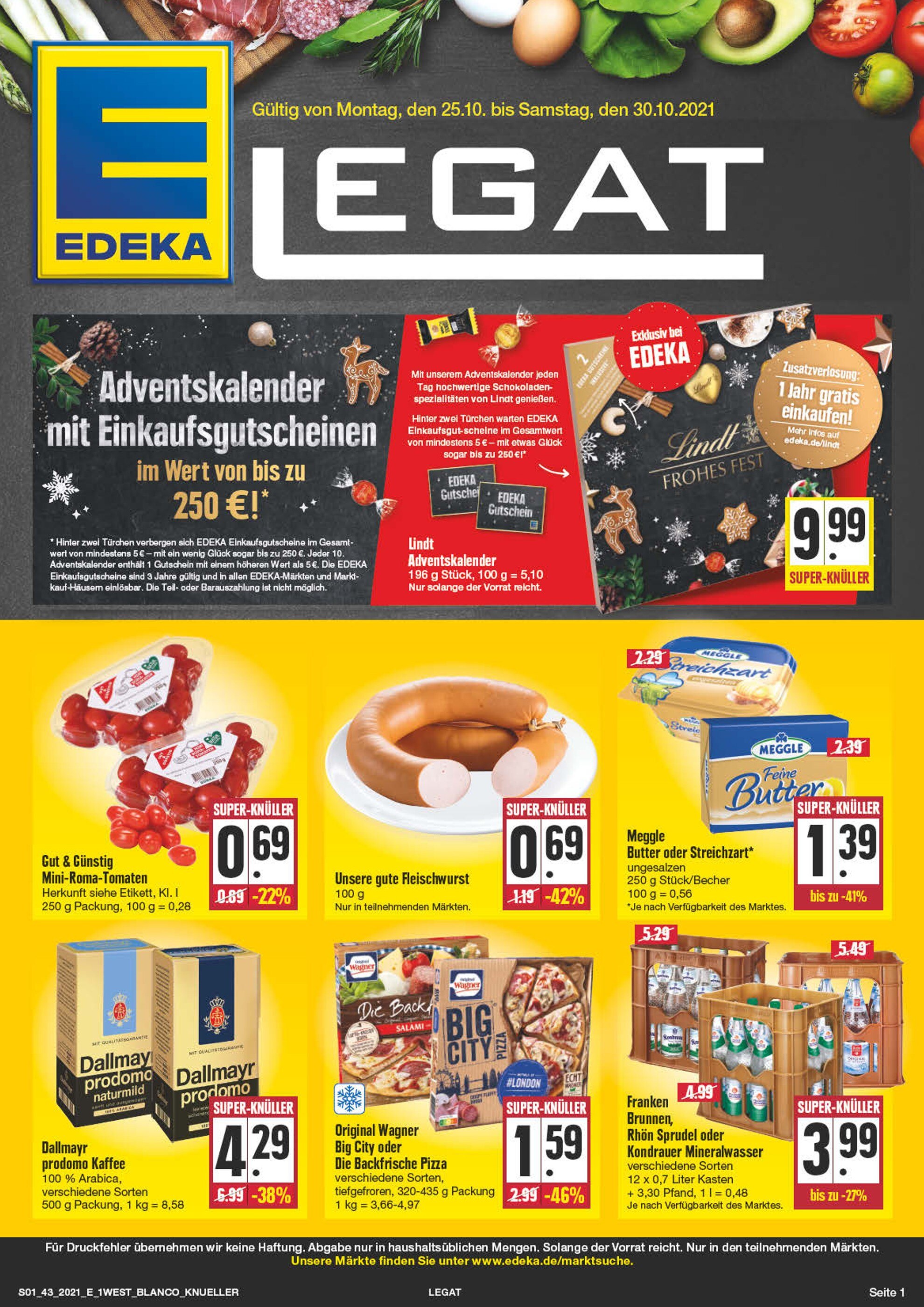 EDEKA Prospekt für Theisseil mit 24 Seiten EDEKA Prospekt für Theisseil: "Wir lieben Lebensmittel!", 24 Seiten, 25.10.2021 - 30.10.2021