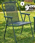 Chaise de jardin en promo à 9,95 € chez Gifi Chaise de jardin dans le catalogue Gifi