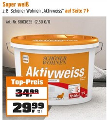 Super weiß bei OBI in Schwerte Super weiß im Angebot bei OBI Schwerte für 29,99 €