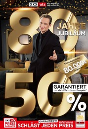 XXXLutz Möbelhäuser Prospekt für Karlsruhe mit 28 Seiten XXXLutz Möbelhäuser Prospekt für Karlsruhe: "80 JAHRE JUBILÄUM", 28 Seiten, 16.12.2024 - 29.12.2024