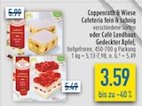 Cafeteria fein & sahnig verschiedene Sorten oder Café Landhaus Gedeckter Apfel von Coppenrath & Wiese im aktuellen diska Prospekt für 3,59 €