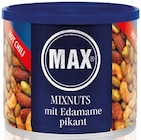 Mixnuts oder Cashew Peanut-Mix im Angebot bei REWE in Karlsruhe Mixnuts oder Cashew Peanut-Mix Angebote von Max bei REWE Karlsruhe für 2,99 €
