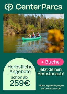 Wasser im Center Parcs Prospekt "Herbstliche Angebore" mit 1 Seiten (Leipzig)