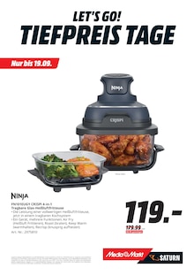 Heißluftfritteuse Angebot im MediaMarkt Saturn Prospekt, gültig von 07.09.2026 bis 21.09.2026 Heißluftfritteuse Angebot im aktuellen MediaMarkt Saturn Prospekt auf Seite 12