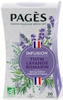 Infusion Bio Thym Lavande Romarin - PAGÈS en promo chez Intermarché Hyper Infusion Bio Thym Lavande Romarin - PAGÈS dans le catalogue Intermarché Hyper