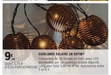Guirlande Solaire en Rotin en promo chez E.Leclerc Guirlande Solaire en Rotin dans le catalogue E.Leclerc