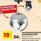 Pack boule disco et son projecteur dans le catalogue Stokomani