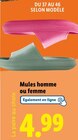Mules homme ou femme en promo chez Lidl Mules homme ou femme dans le catalogue Lidl