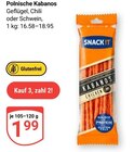 Polnische Kabanos Geflügel Angebote von SNACK IT bei GLOBUS Bochum für 1,99 €