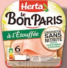Le Bon Paris CONSERVATION SANS NITRITE À L'ÉTOUFFÉE 6 TRANCHES - HERTA en promo à 1,20 € chez Netto Le Bon Paris CONSERVATION SANS NITRITE À L'ÉTOUFFÉE 6 TRANCHES - HERTA dans le catalogue Netto