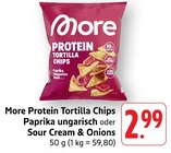 Protein Tortilla Chips Paprika ungarisch Angebote von More bei EDEKA Heilbronn für 2,99 €