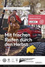 Aktueller Volkswagen Werkstatt & Auto Prospekt in Berchtesgaden und Umgebung, "Mit frischen Reifen durch den Herbst" mit 1 Seite, 01.09.2024 - 30.11.2024