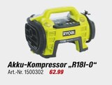 Akku-Kompressor „R18I-O“ im Angebot bei toom Baumarkt in Lüneburg Akku-Kompressor „R18I-O“ Angebote von RYOBI bei toom Baumarkt Lüneburg für 62,99 €