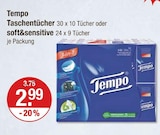 Taschentücher im V-Markt Prospekt Taschentücher von Tempo im aktuellen V-Markt Prospekt für 2,99 €