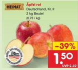 Äpfel rot Angebote von Heimat bei Netto Marken-Discount Pirna für 1,50 €