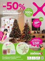 Aktueller mömax Prospekt mit Weihnachtsdekoration, "Bis -50% auf fast Ihren gesamten Einkauf", Seite 1