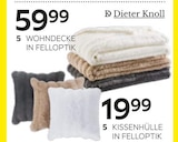 Dieter Knoll Wohndecke in Felloptik „Genius“ oder Kissenhülle in Felloptik „Genius“ im aktuellen XXXLutz Möbelhäuser Prospekt für 19,99 €