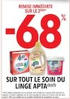 -68% remise immédiate sur le 2ème sur tout le soin du linge APTA à Intermarché Hyper dans Menton