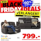 Aktuelles Kingston 3-Sitzer oder 2-Sitzer Sofa Angebot bei Seats and Sofas in Mönchengladbach ab 799,00 €