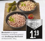 Wurstsalat oder Straßburger Wurstsalat bei Marktkauf im Esslingen Prospekt für 1,19 €