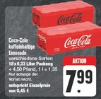 koffeinhaltige Limonade Angebote von Coca-Cola bei EDEKA Aue für 7,99 €