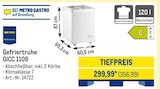 Aktuelle Gefriertruhe Angebote bei METRO in Duisburg Aktuelles Gefriertruhe GICC 1108 Angebot bei METRO in Duisburg ab 356,99 €