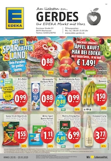 EDEKA Prospekt der Woche "Aktuelle Angebote" Seite 1, 20.10.2025 bis 25.10.2025 für Oberhausen Aktueller EDEKA Prospekt "Aktuelle Angebote" Seite 1 von 24 Seiten für Oberhausen