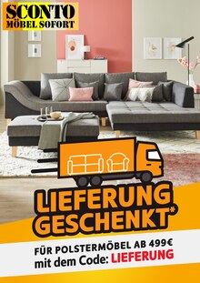 Sofa im Sconto SB Prospekt "LIEFERUNG GESCHENKT" mit 1 Seiten (Chemnitz)