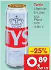 Lagerbier im Angebot bei Netto Marken-Discount in Melle Lagerbier Angebote von Tyskie bei Netto Marken-Discount Melle für 0,89 €