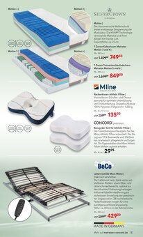 Bett im Matratzen Concord Prospekt "AUS LIEBE ZU GUTEM SCHLAF" mit 8 Seiten (Stuttgart)