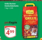 Grillis Buchen-Holzkohlebriketts Angebote von proFagus bei GLOBUS Speyer für 4,99 €