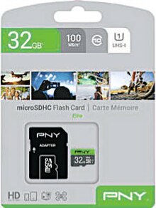 PNY - PNY dans le catalogue Géant Casino PACK 2 CARTES MICRO SD 32GO + ADAPT ELITE - PNY à 12,53 € en promo chez Géant Casino