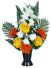 Cône orchidées, gerberas et roses en promo chez Maxi Bazar Boulogne-Billancourt à 19,99 €