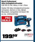 Akku-Schlagbohrschrauber im Angebot bei OBI in Troisdorf Akku-Schlagbohrschrauber Angebote von Bosch Professional bei OBI Troisdorf für 199,99 €