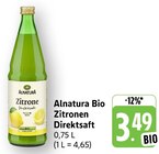 Bio Zitronen Direktsaft Angebote von Alnatura bei E center Offenburg für 3,49 €
