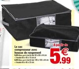 Le sac compresseur avec housse de rangement - Bazarland à Bernay Le sac compresseur avec housse de rangement en promo chez Bazarland Bernay à 5,99 €