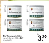 Bio-Wurstspezialitäten bei BayWa Bau- und Gartenmärkte im Prospekt "" für 3,29 €