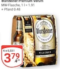 Aktuelle Warsteiner Angebote bei GLOBUS in Erlangen Aktuelles Premium Verum Pilsener Angebot bei GLOBUS in Erlangen ab 3,79 €
