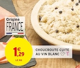 Choucroute cuite au vin blanc en promo chez Intermarché Super Troyes à 1,29 €