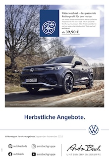 Volkswagen Prospekt Herbstliche Angebote. mit  Seite in Bad Homburg (Höhe) und Umgebung