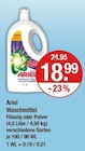 Waschmittel Flüssig oder Pulver im V-Markt Prospekt Waschmittel Flüssig oder Pulver von Ariel im aktuellen V-Markt Prospekt für 18,99 €