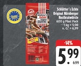 Original Nürnberger Rostbratwürste im Angebot bei EDEKA in Leipzig Original Nürnberger Rostbratwürste Angebote von Schlütter's Echte bei EDEKA Leipzig für 5,99 €