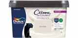 Peinture murs, plafonds, boiseries et radiateurs blanc lin clair velours crème de couleur 2,25 l - DULUX VALENTINE - Castorama à Saint-Martin-d'Hères Peinture murs, plafonds, boiseries et radiateurs blanc lin clair velours crème de couleur 2,25 l - DULUX VALENTINE en promo chez Castorama Saint-Martin-d'Hères à 42,90 €