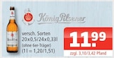 König Pilsener Angebote bei Getränke Oase Herne für 11,99 €