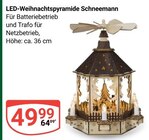 LED-Weihnachtspyramide Schneemann Angebote bei GLOBUS Leipzig für 49,99 €