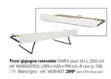 Tiroir gigogne relevable Dimix pour lits - Gautier à Angers Tiroir gigogne relevable Dimix pour lits en promo chez Gautier Angers à 299,00 €