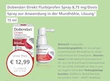 Apotheke am Markt Heiligkreuzsteinach - Direkt Flurbiprofen Spray Angebot im Prospekt Direkt Flurbiprofen Spray bei Apotheke am Markt im Heiligkreuzsteinach Prospekt für 12,99 €