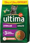 Croquettes pour chat adulte stérilisé au saumon - ULTIMA à 29,99 € dans le catalogue Intermarché Super